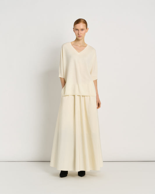 Maglia Over con Scollo a V e Spacchi Laterali