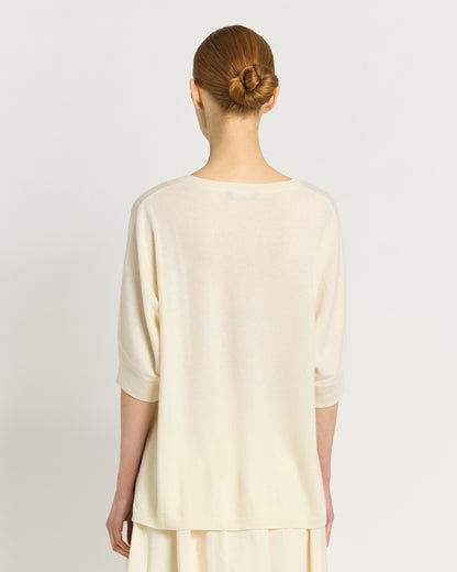 Maglia Over con Scollo a V e Spacchi Laterali